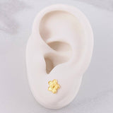Stud Earrings Flower 1.25g / in / 7.8mm Yellow Gold 18K