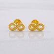 Infinity Stud Earrings 0.65g / in / 5mm Yellow Gold 18K