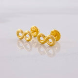 Infinity Stud Earrings 0.65g / in / 5mm Yellow Gold 18K
