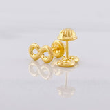 Infinity Stud Earrings 0.65g / in / 5mm Yellow Gold 18K