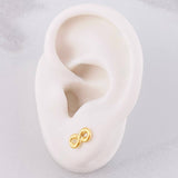 Infinity Stud Earrings 0.65g / in / 5mm Yellow Gold 18K