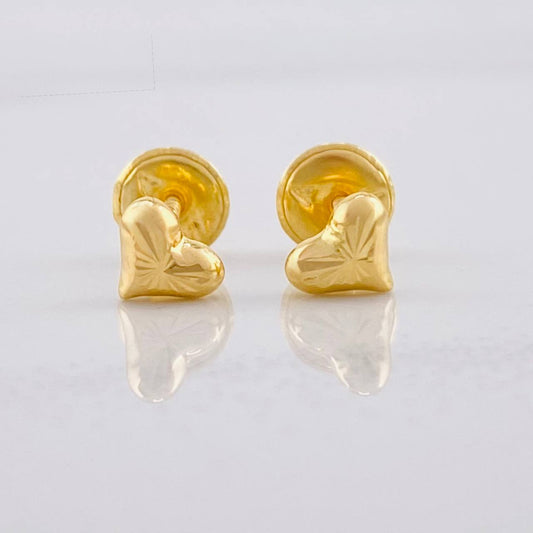 Topos Corazón Diamantado 0.5g / in / 4.3mm Oro Amarillo 18K