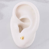 Diamond Cut Heart Stud Earrings 0.45g / in / 4.3mm Yellow Gold 18K