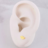 Leaf Stud Earrings 0.7g / in / 3.7mm Yellow Gold 18K