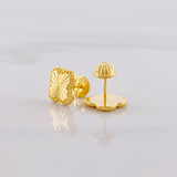 Topos Trébol Diamantado 0.9g / in / 8.6mm Oro Amarillo 18K