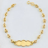 Bracelet Baby Gc Cloud Edged 1.85gr / 5 1/2 in / 3.6mm Yellow Gold 18K ©
