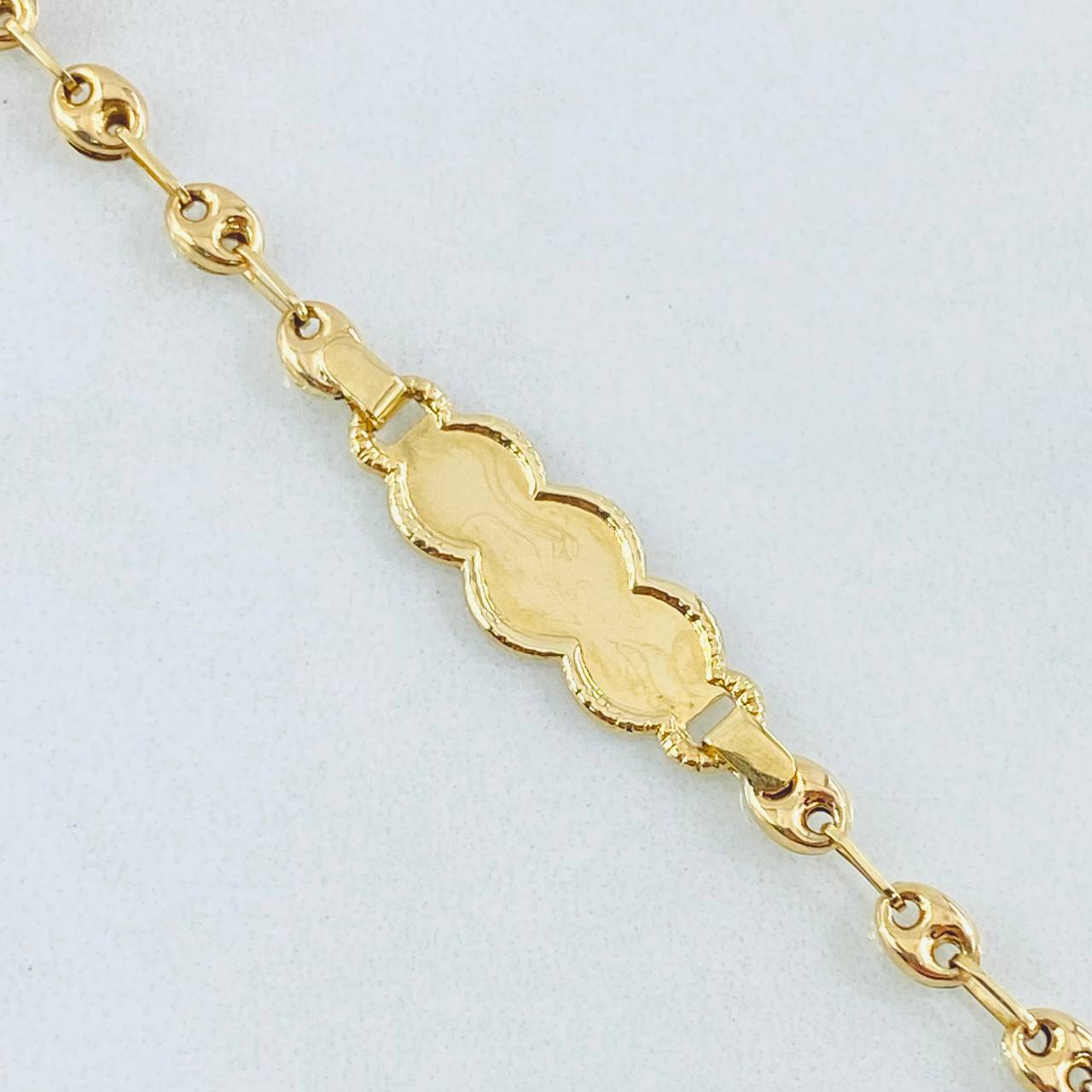Bracelet Baby Gc Cloud Edged 1.95gr / 5 1/2 in / 3.6mm Yellow Gold 18K ©