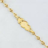 Pulso Bebé GC Placa Nube Divino Niño  1.9gr / 5 1/2 in / 3.6mm Oro Amarillo 18K