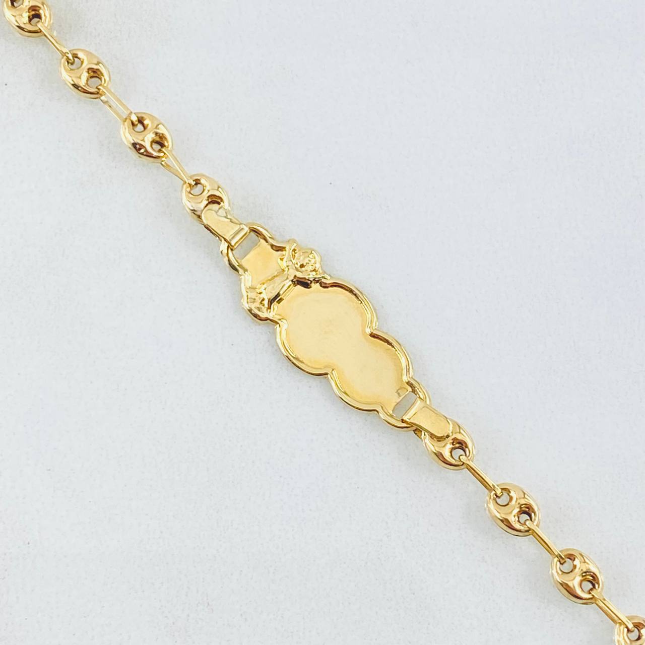 Pulso Bebé GC Placa Nube Divino Niño 1.9gr / 5 3/4 in / 3.6mm Oro Amarillo 18K*