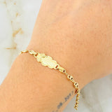 Pulso Bebé Gc Divino Niño Nube Bordeada 1.85gr / 5 1/2 in / 3.6mm Oro Amarillo 18K