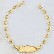 Pulso Bebé GC Placa Nube Virgen Milagrosa 1.85gr / 5 3/4 in / 3.6mm Oro Amarillo 18K*