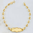 Pulso Bebé Gc Virgen Milagrosa Nube Bordeada 1.9gr / 5 1/2 in / 3.6mm Oro Amarillo 18K