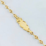 Pulso Bebé Gc Placa Nube Virgen Milagrosa 1.9gr / 5 3/4 in / 3.7mm Oro Amarillo 18K