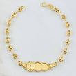 Baby Bracelet GC Plate 1.9gr / 3.5mm 18K Yellow Gold