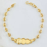 Pulso Bebé Gc Placa Nube Virgen Guadalupe 1.9gr / 5 3/4 in / 3.6mm Oro Amarillo 18K