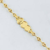Pulso Bebé Gc Virgen Guadalupe Nube Bordeada 1.9gr / 5 1/2 in / 3.6mm Oro Amarillo 18K
