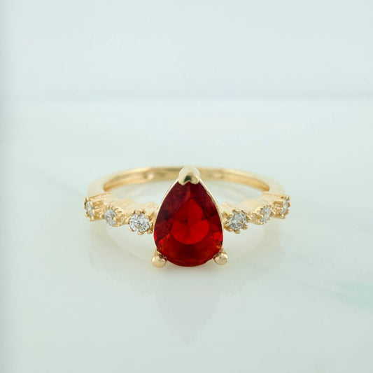 Halo Drop Ring 2.1gr / T5 1/2 / 18K Yellow Gold %
