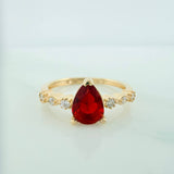Anillo Halo Gota 2.1gr / T5 1/2 / Oro Amarillo 18K %