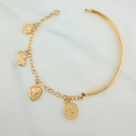 Pulso Charms 5.9gr / 6 3/4 in / 3.2mm Oro Amarillo 18K %