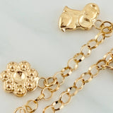 Pulso Charms 5.85gr / 7 in / 3.2mm Oro Amarillo 18K %