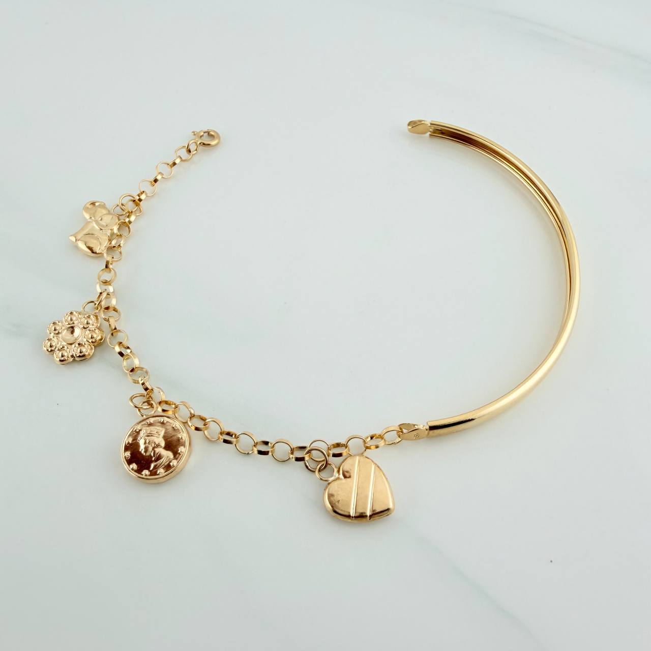 Pulso Charms 5.85gr / 7 in / 3.2mm Oro Amarillo 18K %