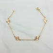 Clover Bracelet Classic Link 2.3gr / 7 1/2 in / 2.35mm 18K Yellow Gold %