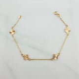 Clover Bracelet Classic Link 2.3gr / 7 1/2 in / 2.35mm 18K Yellow Gold %