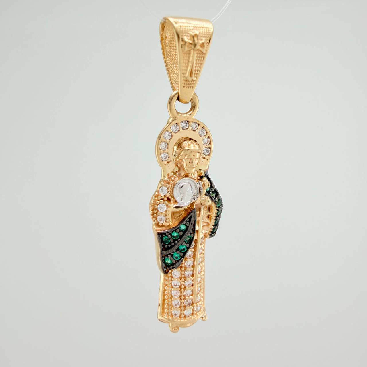 Dije San Judas Tadeo 2.9gr / 1 1/2 in / Tres Oros 18K %