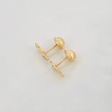 Stud Earrings Butterfly 0.75g / in / 6.46mm Yellow Gold 18K