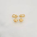 Stud Earrings Butterfly 0.75g / in / 6.46mm Yellow Gold 18K