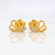Stud Earrings Butterfly 0.75g / in / 6.46mm Yellow Gold 18K