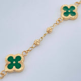 Pulso Trebol Militar 3.95gr / 7 1/4 in / 3mm Oro Amarillo 18K %