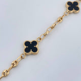 Pulso Trebol GC 4.35gr / 7 1/4 in / 2mm Oro Amarillo 18K %