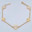 Pulso Trebol Aro Seguido 3.45gr / 7 1/2 in / 1.2mm Oro Amarillo 18K %