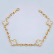 Pulso Trebol GC 4.25gr / 7 1/4 in / 2mm Oro Amarillo 18K %
