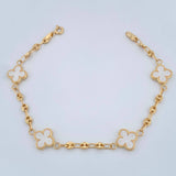 Pulso Trebol GC 4.25gr / 7 1/4 in / 2mm Oro Amarillo 18K %