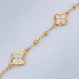 Pulso Trebol Militar 4.05gr / 7 1/2 in / 3mm Oro Amarillo 18K %