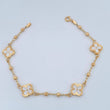 Pulso Trebol Militar 4.05gr / 7 1/2 in / 3mm Oro Amarillo 18K %