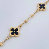 Pulso Trebol Militar 4.1gr / 7 1/2 in / 3mm Oro Amarillo 18K %