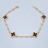 Pulso Trebol Militar 4.1gr / 7 1/2 in / 3mm Oro Amarillo 18K %