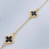 Pulso Trebol Espiga 3.6gr / 7 1/4 in / 1mm Oro Amarillo 18K %