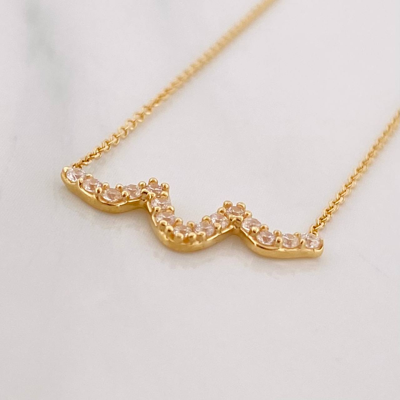 Classic Link Chain Zigzag 1.8g / 18 in / 0.7mm Yellow Gold 18K
