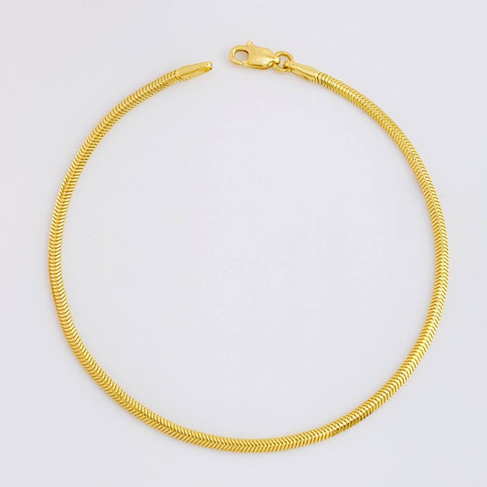 Pulso Serpiente 2.45g / 7 1/2 in / 2.1mm Oro Amarillo 18K