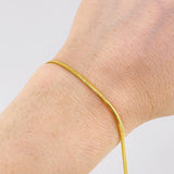 Pulso Serpiente 2.45g / 7 1/2 in / 2.1mm Oro Amarillo 18K