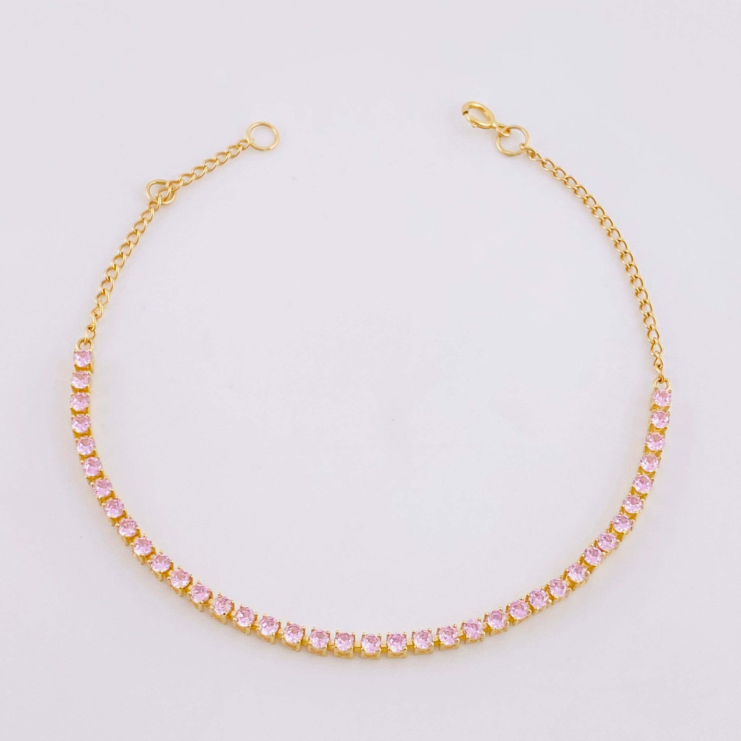 Pulso Modulable Tenis 2.95g / 7 1/4 in - 6 1/2 in / 2mm Oro Amarillo 18K