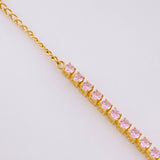 Pulso Modulable Tenis 2.95g / 7 1/4 in - 6 1/2 in / 2mm Oro Amarillo 18K