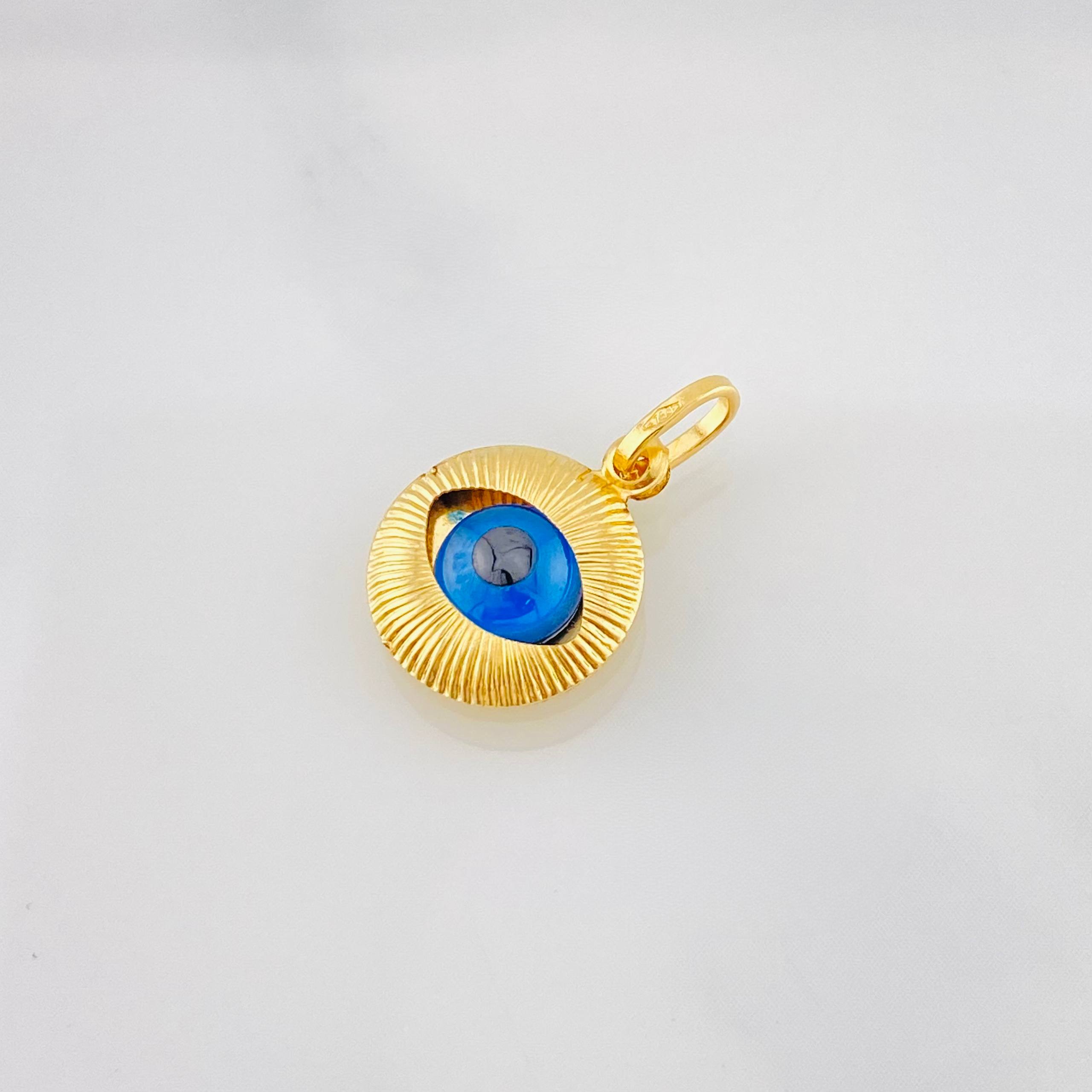 Dije Ojo Turco 0.95g / 1/2 in Oro Amarillo 18K