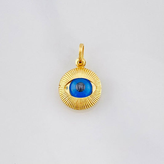 Dije Ojo Turco 0.95g / 1/2 in Oro Amarillo 18K