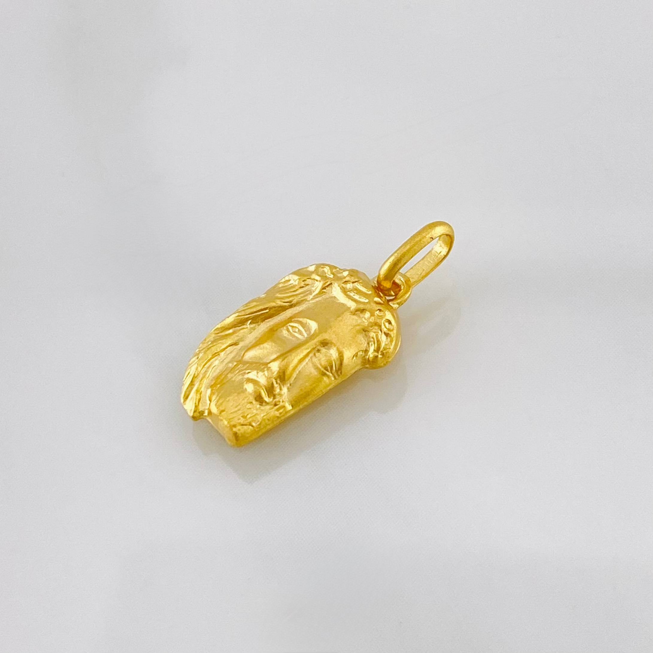 Dije Rostro Cristo 0.65g / 3/4 in Oro Amarillo 18K