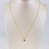 Set Cadena Veneciana + Dije Ojo Turco / 1.45g / 18 in Oro Amarillo 18K